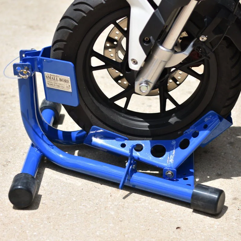 Baxley: Small Bore/Mini Moto Wheel Chock.