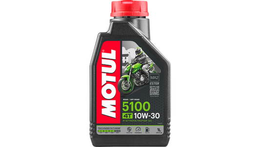 Motul 5100 Synthetic Blend Oil.