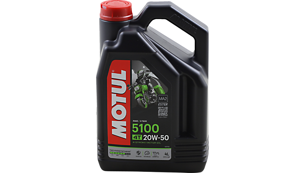 Motul 5100 Synthetic Blend Oil.