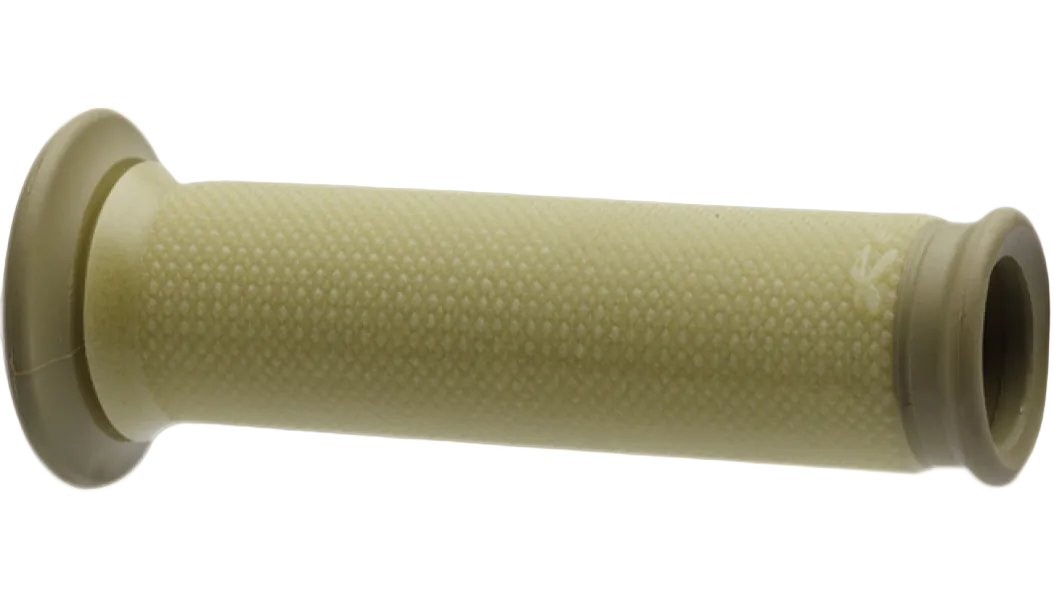 Beige motorcycle grip on a white background